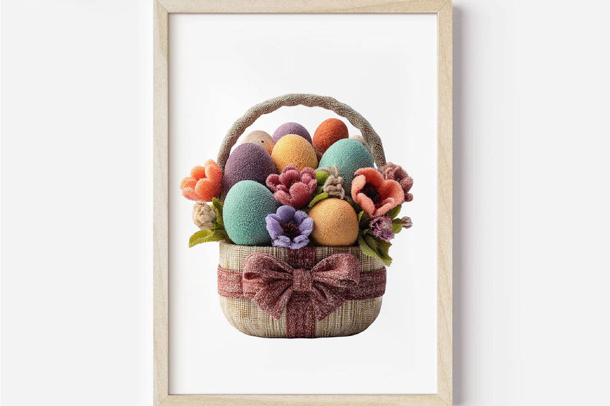 Latch Faux Yarn Happy Easter Day Bun, an Illustration by Designworld (Photo 3 of 7)
