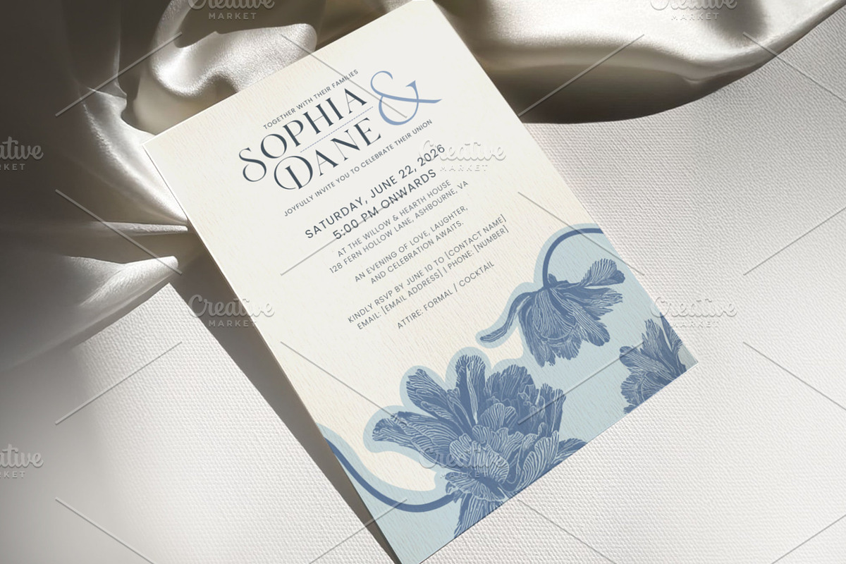 Canva Wedding Invitation Suite - 44, a Marketing Template by BloomToLife By Dona (Photo 2 of 6)