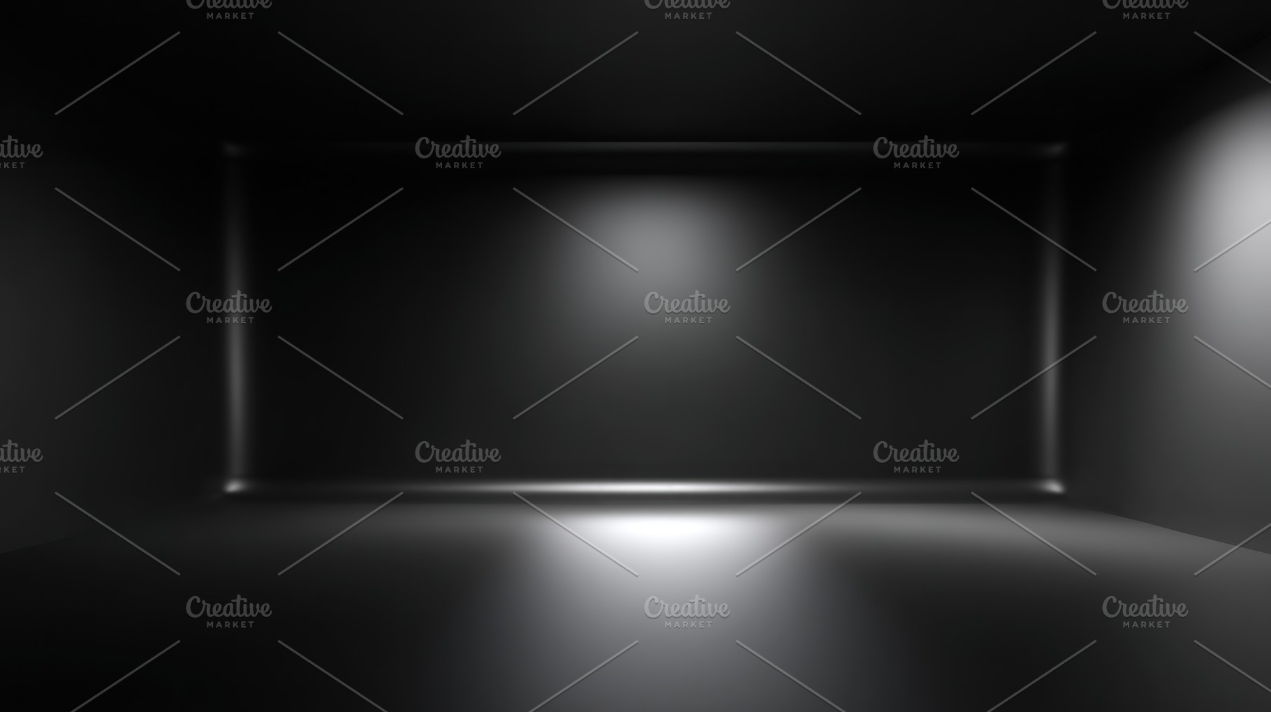 Dark empty room with soft spotlight illumination on black walls, an Abstract Photo by José Manuel Gelpi