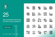 25 Smart Factory Icons, an Outline Icon by IconBunny (Thumbnail 1 of 2)
