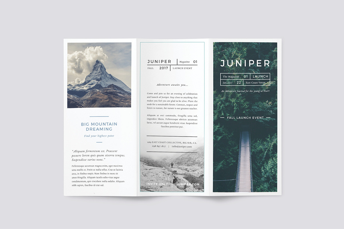 J U N I P E R  Trifold Brochure, a Brochure Template by 46&2 Collective (Photo 2 of 7)