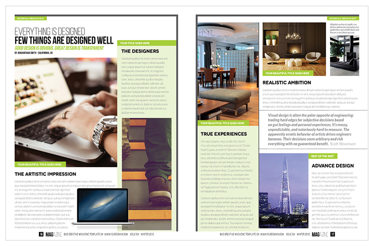 Magazine Template InDesign 05, a Magazine Template by Love Graphic Design (Photo 17 of 34)