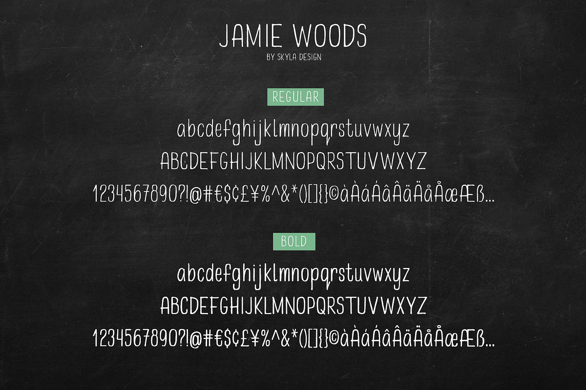 Jamie Woods condensed font preview 4