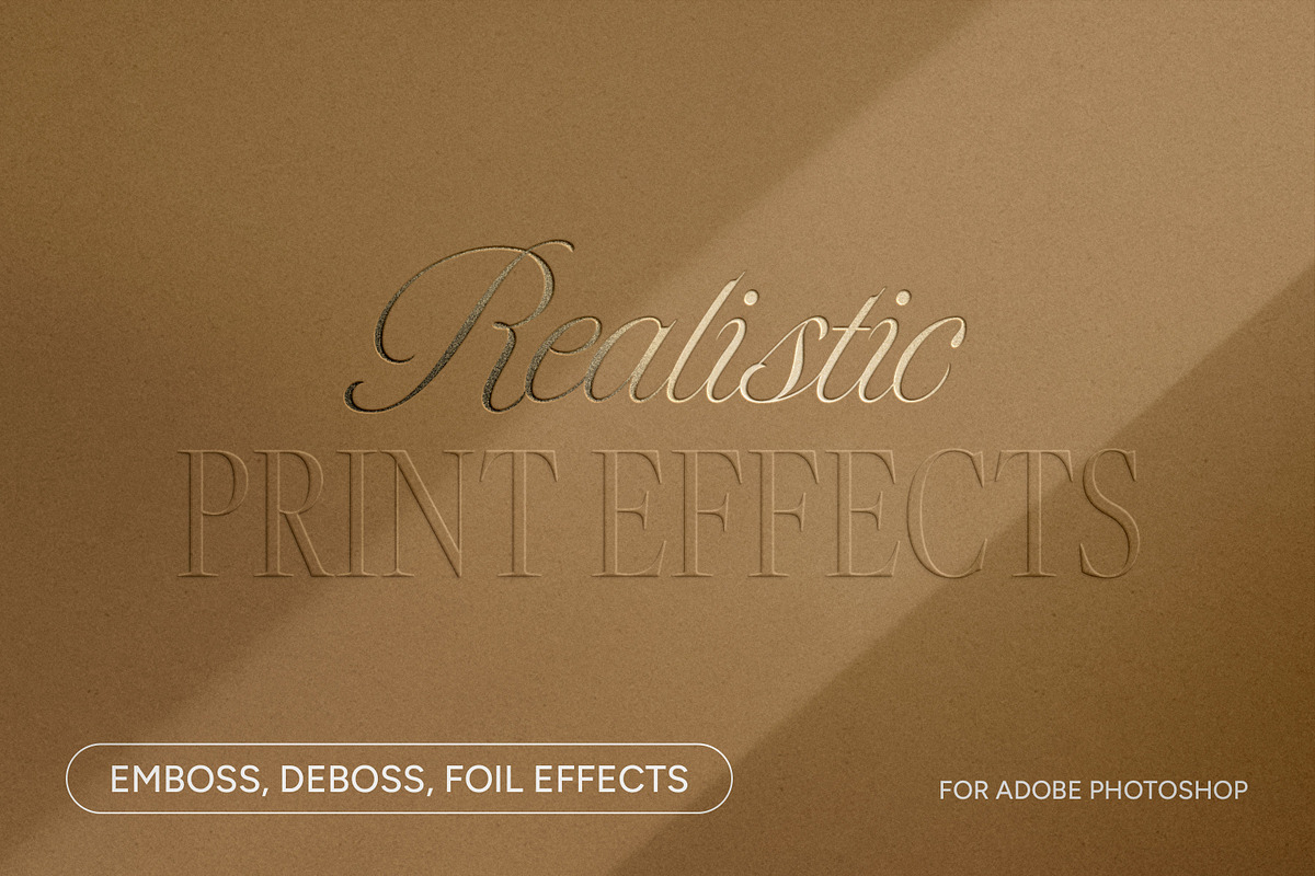 Embossed, Debossed, Foil Effects, a Layer Style Add-On by Wildfield Studio (Photo 1 of 9)