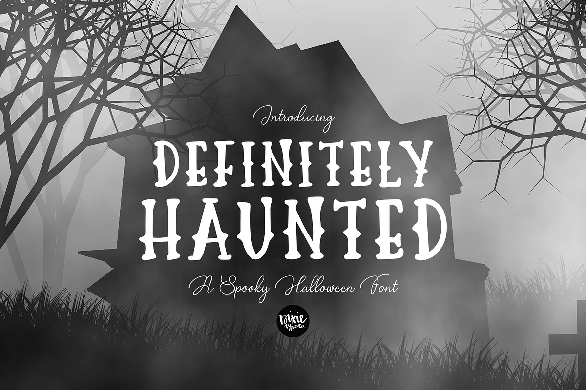 DEFINITELY HAUNTED Halloween Font, a Serif Font by Blush Font Co. (Photo 1 of 6)