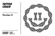 Tattoo Chain Brushes For Illustrator, a Brush Add-On by MightySHORT (Thumbnail 3 of 4)