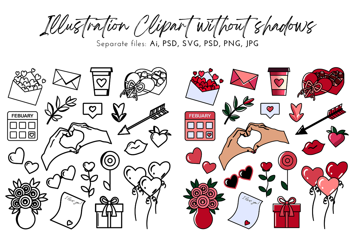 Valentine's Graphics Clipart, a Seasonal Illustration by Raafeya's Crafts (Photo 3 of 5)