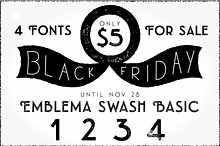 BLACK FRIDAY Emblema Headline Swash