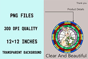 Easter Bunny Stained Glass Clipart, an Illustration by SVGArt (Thumbnail 8 of 9)