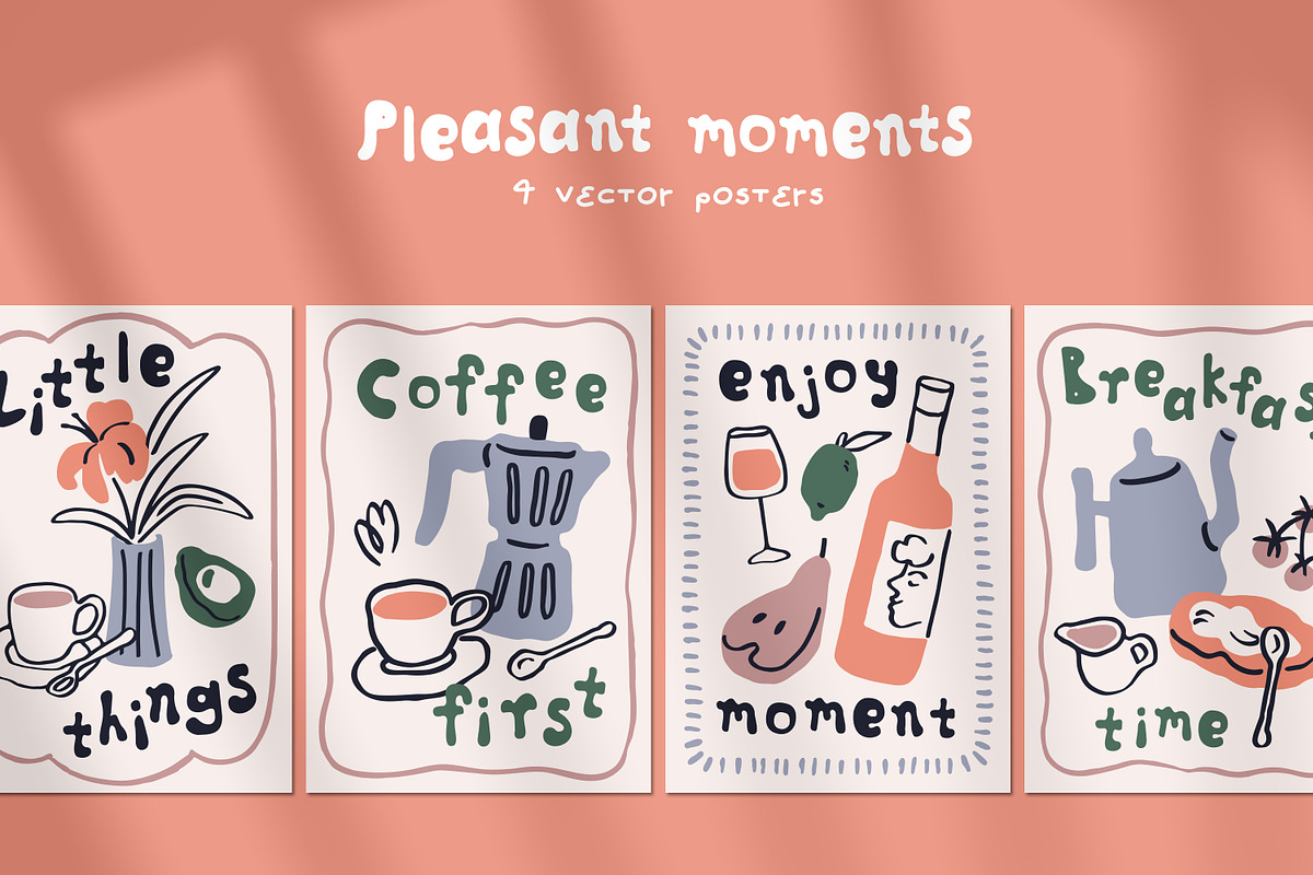 Dolce vita breakfast, doodle cards, a Food Illustration by Good Studio (Photo 1 of 5)