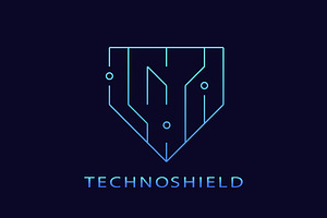 Shield Technology Logo Design Icon, a Branding & Logo Template by Morvana Crew