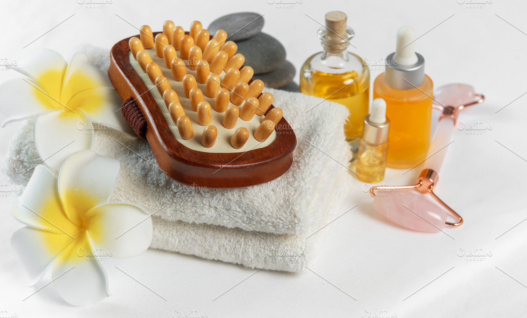 Spa wellness items for relaxation and skincare, a Beauty & Fashion Photo by Olena Rudo