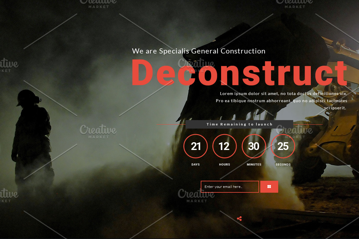 Deconstruct Coming Soon template, a Templates & Theme by Kayytechin Shop (Photo 3 of 5)