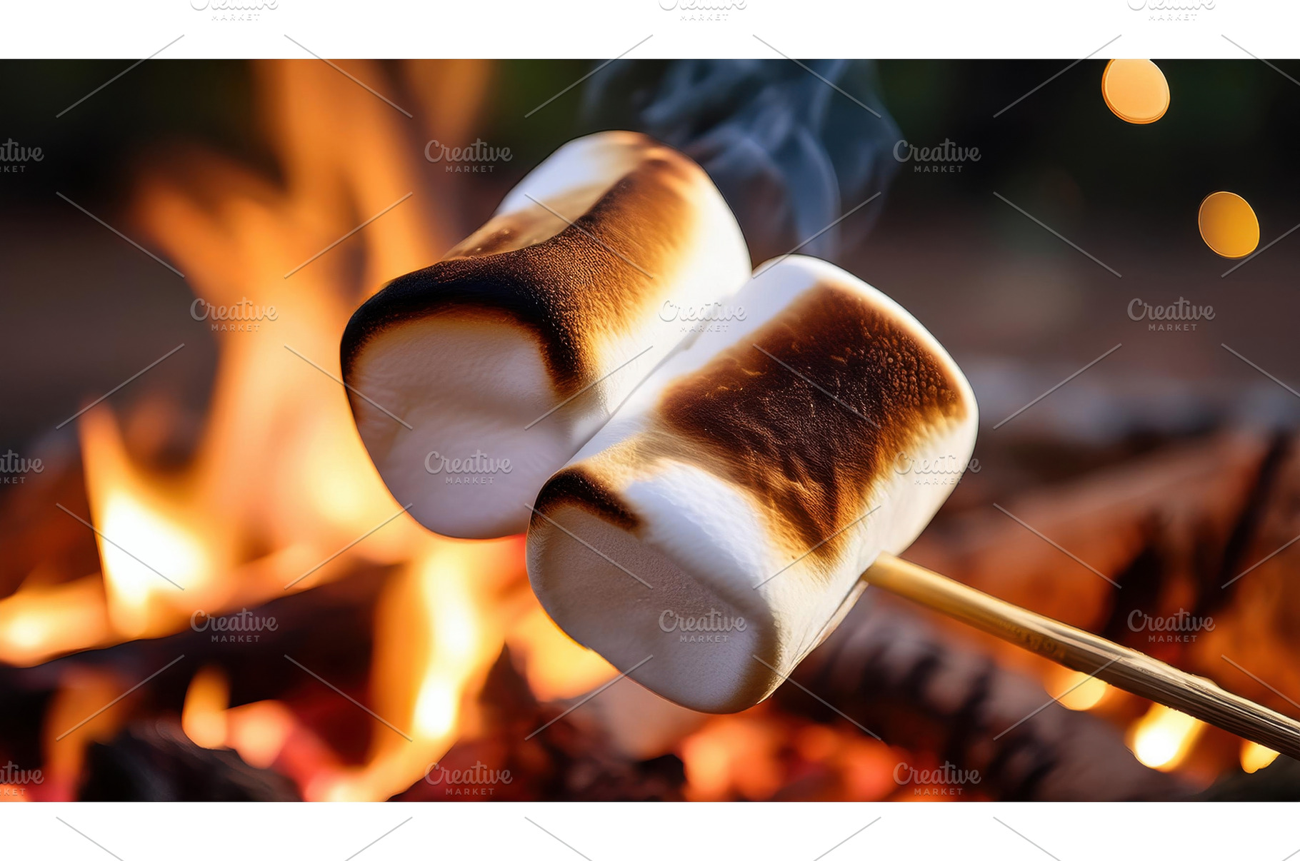 Perfectly toasted marshmallows on, a Food & Drink Photo by Igor Tichonow