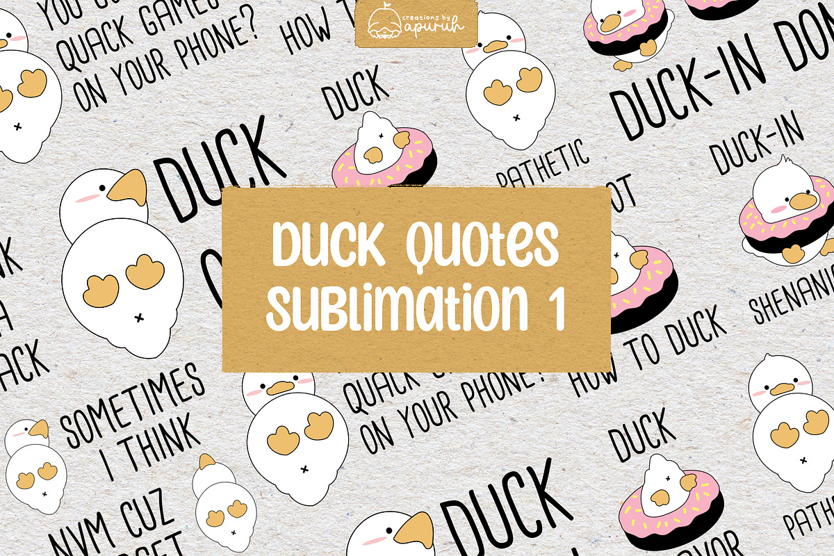 Cute Duck Funny Witty Quotes Meme 1, a Stationery Template by creationsbyapuruh (Photo 1 of 7)