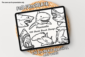 100 Shark Procreate Stamps