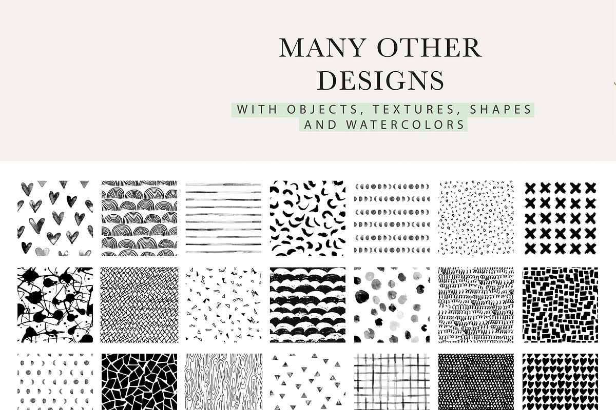 Black & White seamless patterns, a Pattern Graphic by Magnia (Photo 5 of 5)