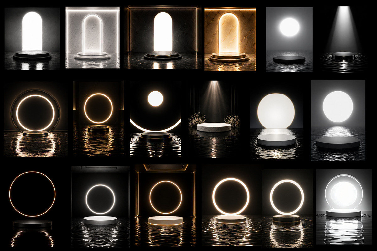 Black Water Podium Digital Backdrops, a Background Graphic by Chipshpow Graphics (Photo 9 of 10)