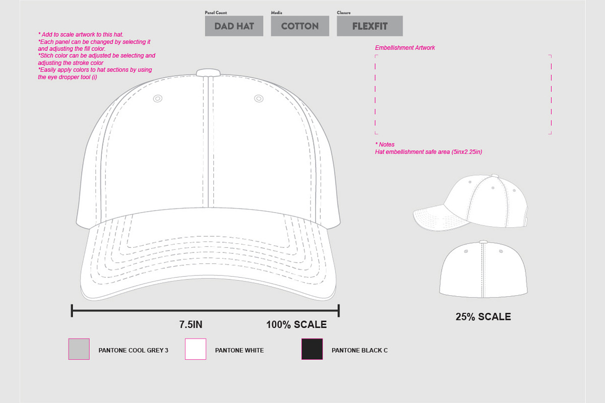 Hat Template - Dad Hat, a Hat Mockup by Template Haven (Photo 3 of 10)