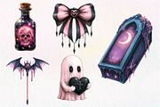 Pastel Gothic Halloween Clipart, an Illustration by Dream Creation (Thumbnail 6 of 6)
