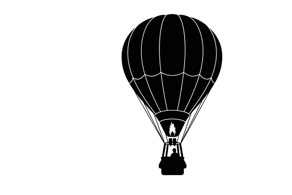 hot air balloon silhouettes, an Illustration by Amazin_art (Photo 9 of 31)