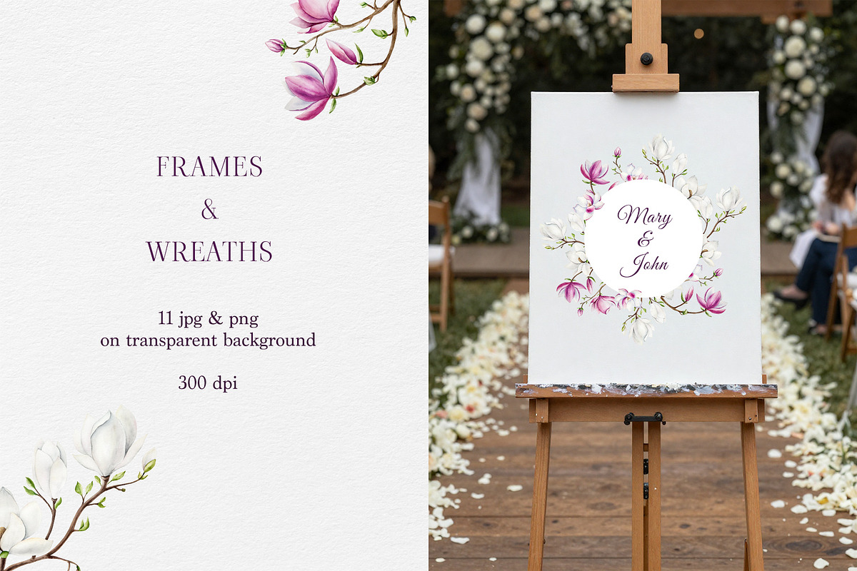 MAGNOLIA - Watercolor collection, a Decorative Illustration by Navenzeles (Photo 6 of 13)
