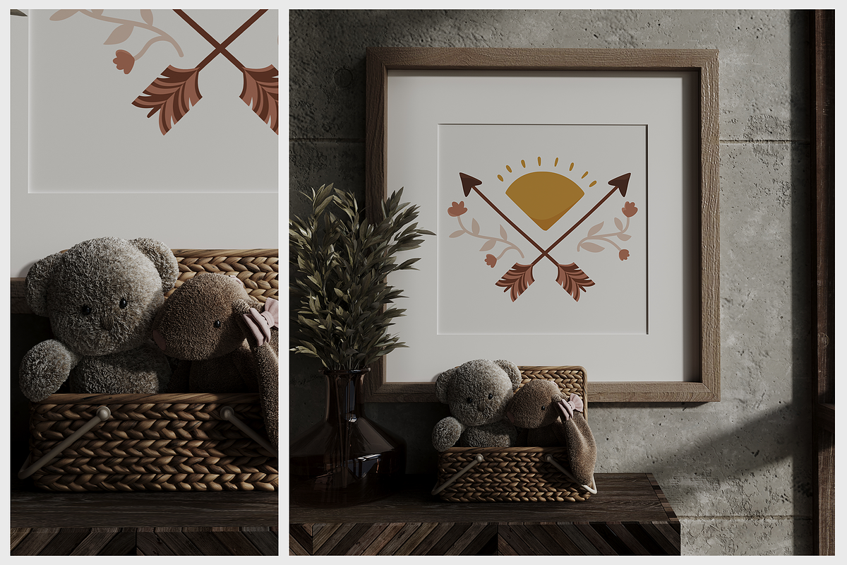 Modern Baby Room | 9 Frame Mockups, a Print Template by Creative Studio HZ (Photo 3 of 9)