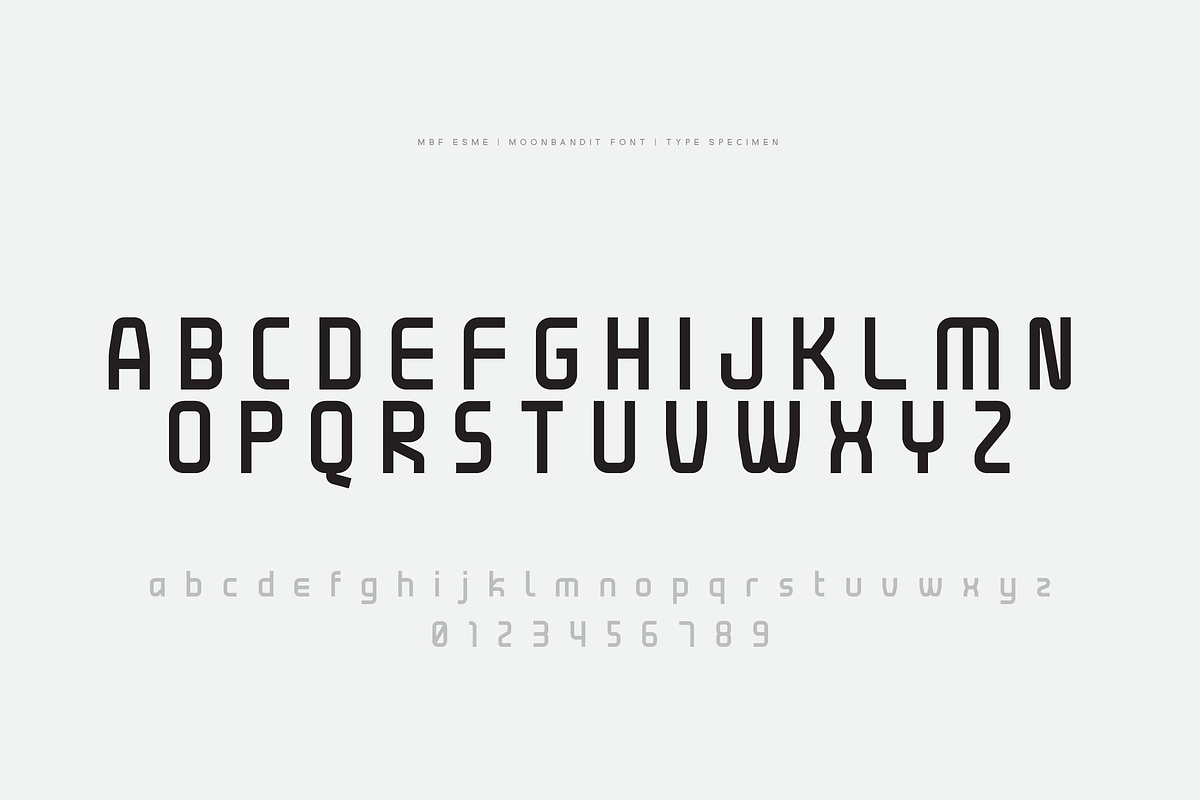 MBF Esme - Condensed Techno, a Sans Serif Font by MoonBandit (Photo 4 of 6)