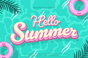 Summer Pool Text Effect, a Layer Style Add-On by wavebreak