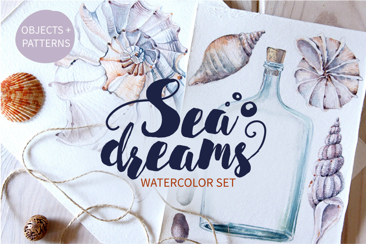 SEA DREAMS watercolor set, an Illustration by Lemaris (Photo 1 of 7)