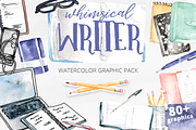 Whimsical Bookworm Watercolor Bundle, a Technology Illustration by plaidGecko (Thumbnail 5 of 13)