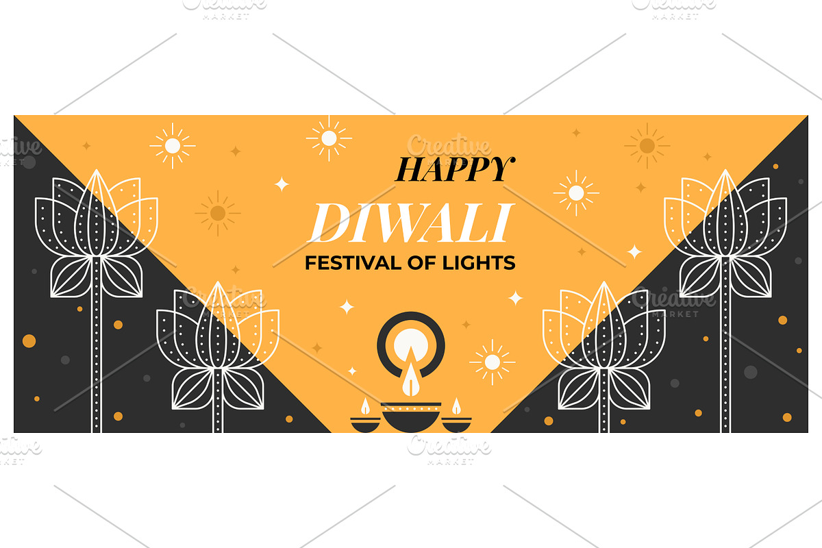 Happy Diwali, a Decorative Illustration by Creative Backgrounds