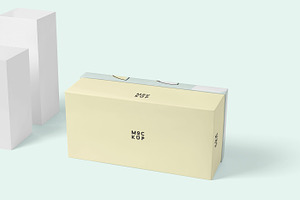 Long Rectangular Shoe Box Mockups