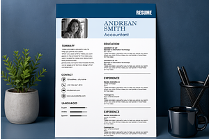 MODERN RESUME TEMPLATE (R6), a Resume Template by dulchaer29