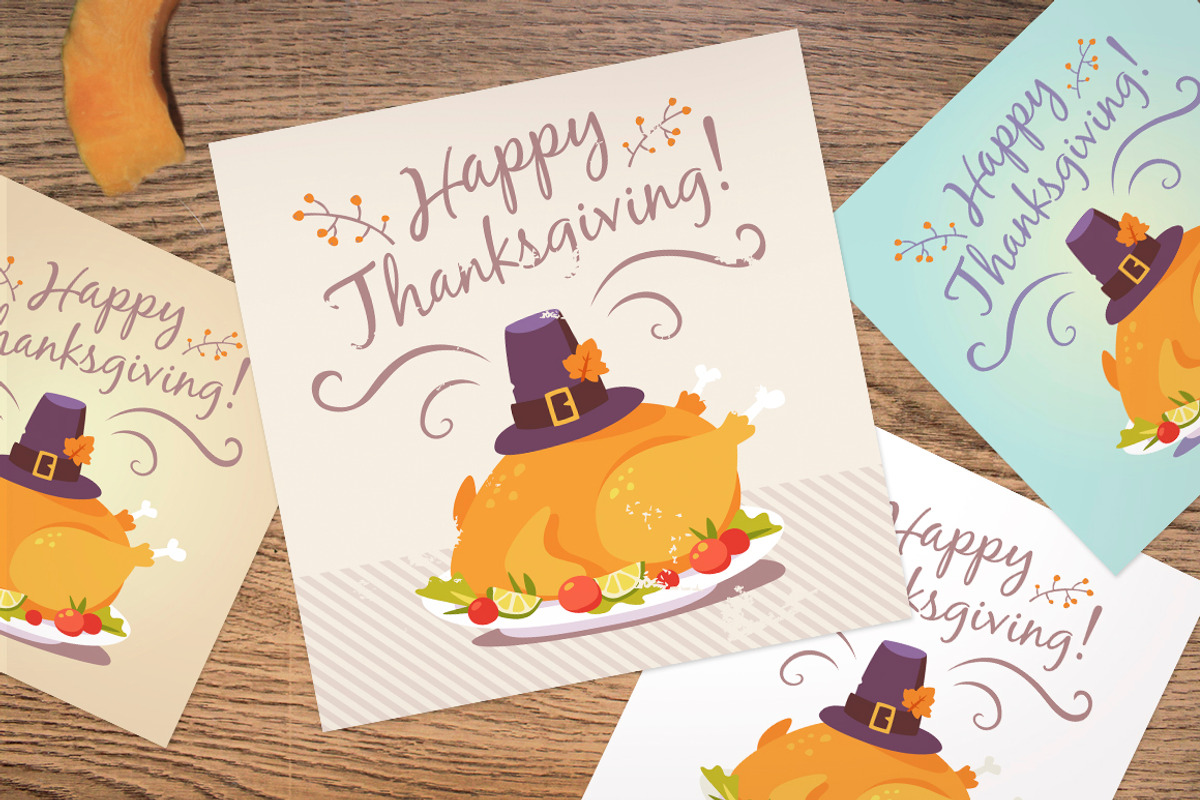 Happy Thanksgiving set, a Decorative Illustration by SunnyWS (Photo 3 of 5)
