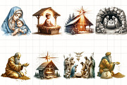 Christmas Nativity Sublimation Clipa, an Illustration by CrexoraLab (Thumbnail 2 of 5)