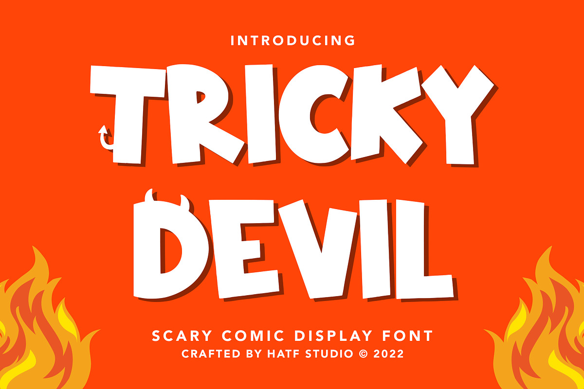 Tricky Devil, a Handwritten Font by HATFSTUDIO (Photo 1 of 8)