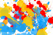 12 Color Splatter Photoshop brushes preview 2