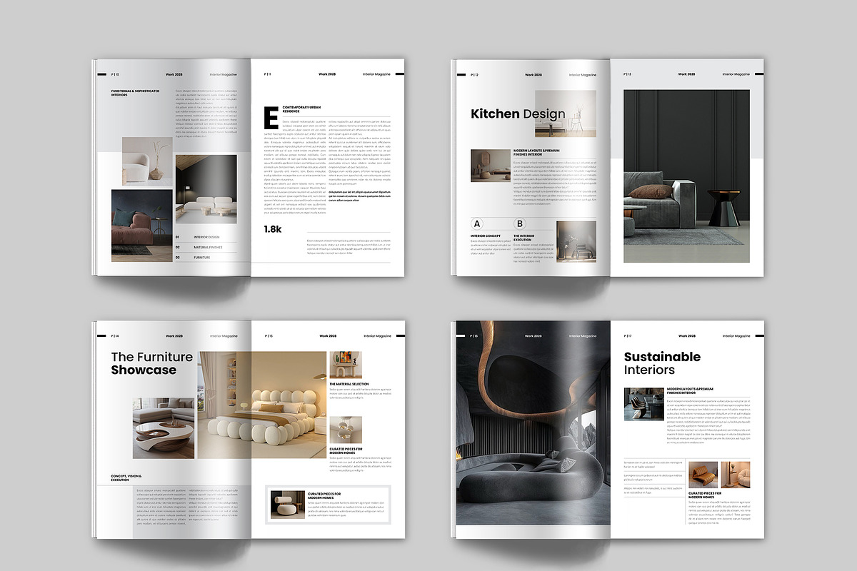 Interior Design Magazine Template, a Magazine Template by Spark_Creative (Photo 11 of 12)