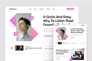 ScienPod- Podcast Landing Page, a Landing Page Template by SquidPixey (Thumbnail 2 of 5)