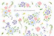 Romantic Flora - Patterns & Clipart, a Pattern Graphic by Inna Moreva (Thumbnail 2 of 7)