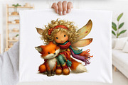 Watercolor Cute Halloween Witch Girl, an Animal Illustration by SVGArt (Thumbnail 5 of 5)