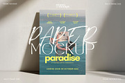 Paper Poster Card Mockup | Branding, a Books & Magazine Mockup by momomockps (Thumbnail 7 of 7)