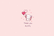 Valentine's day axolotl clipart, an Illustration by SurfaceStories (Thumbnail 6 of 6)
