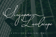 Singapore Landscape, a Script Font by Aldedesign (Thumbnail 1 of 7)