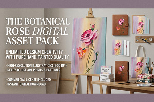 Botanical Rose: Premium Hand-Painted