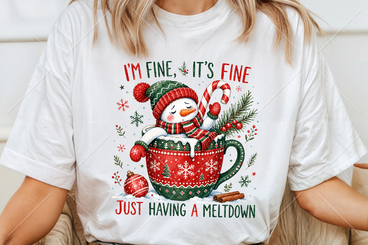 Funny Cute Snowman Png Christmas PNG, a Seasonal Illustration by Canvas Craft (Photo 3 of 6)