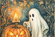 Spooky Cute Ghost, a Background Graphic by Printable Treasure (Thumbnail 7 of 8)