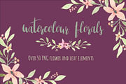 Hand painted watercolour florals, a Texture Illustration by Desert Rose (Thumbnail 2 of 9)