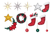 Cute Christmas Clipart Set, an Illustration by HabitusDesigns (Thumbnail 4 of 7)